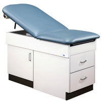 Space Saver Cabinet Treatment Table w/ Adjustable Back & Pull-out Leg Rest (Step Stool Option. 8834 / 8844)