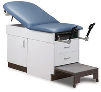 Family Practice Cabinet Exam Table w/ Adjustable Back, Stirrups (Color & Step Stool Options. 8870 / 8890)