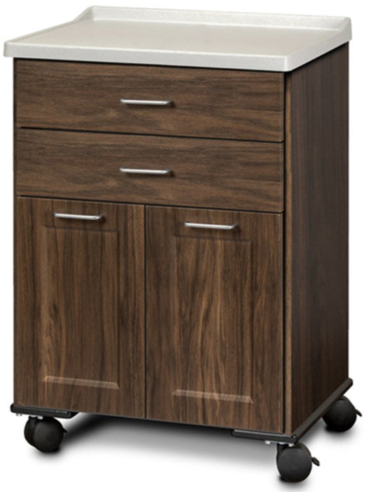 24"W Mobile Treatment Cabinet w/ Doors, 2-Drawers (Fashion Finish w/ Molded Top)