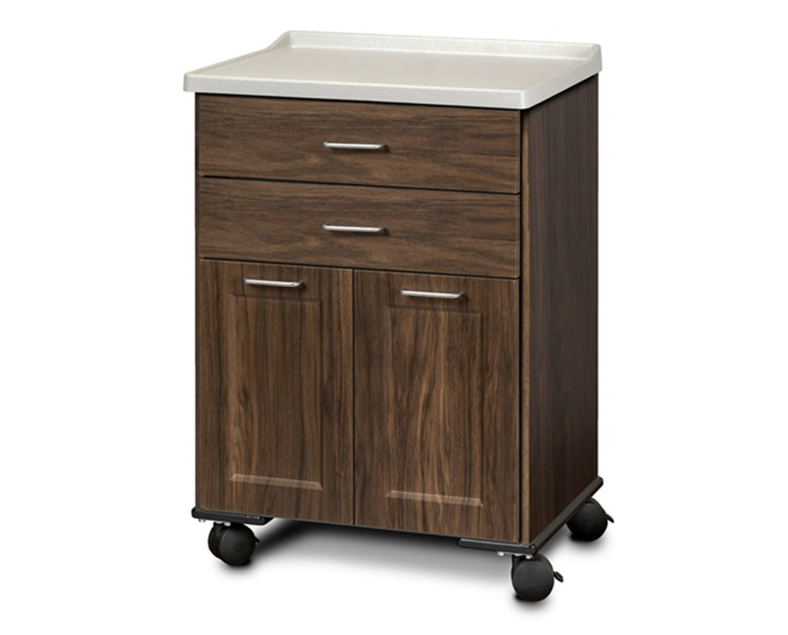 24"W Mobile Treatment Cabinet w/ Doors, 2-Drawers (Fashion Finish w/ Molded Top)