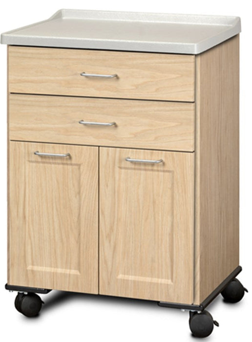 24"W Mobile Treatment Cabinet w/ Doors, 2-Drawers (Fashion Finish w/ Molded Top)