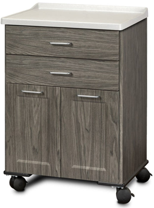 24"W Mobile Treatment Cabinet w/ Doors, 2-Drawers (Fashion Finish w/ Molded Top)