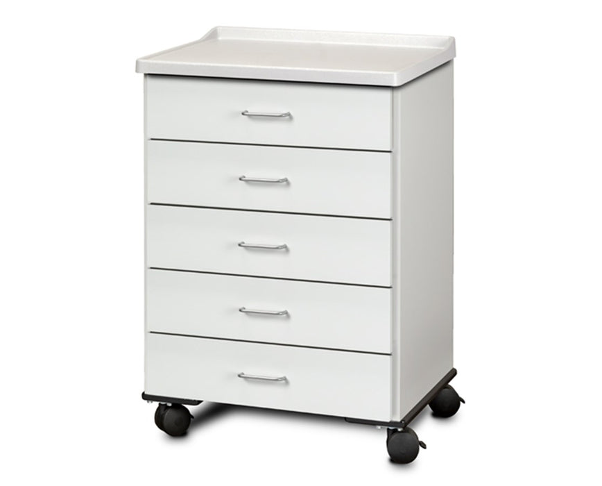 24"W Mobile Treatment Cabinet w/ 5-Drawers (Fashion Finish w/ Molded Top)