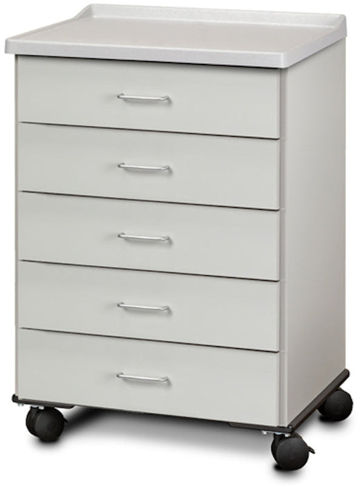 24"W Mobile Treatment Cabinet w/ 5-Drawers (Molded Top)