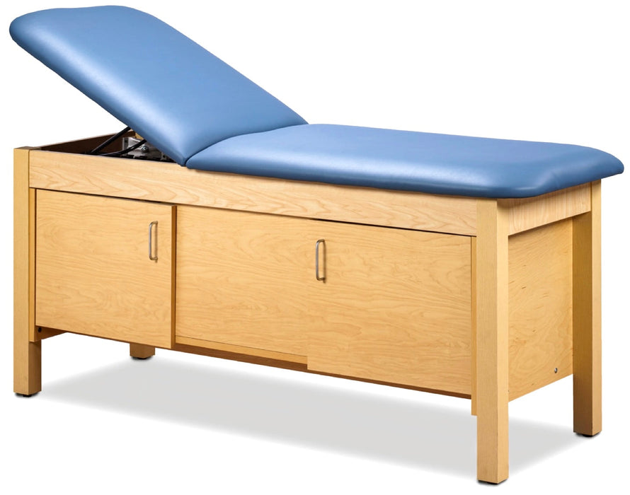 Cabinet Treatment Table w/ Adjustable Back & Standard Doors. 72L" x 24"W