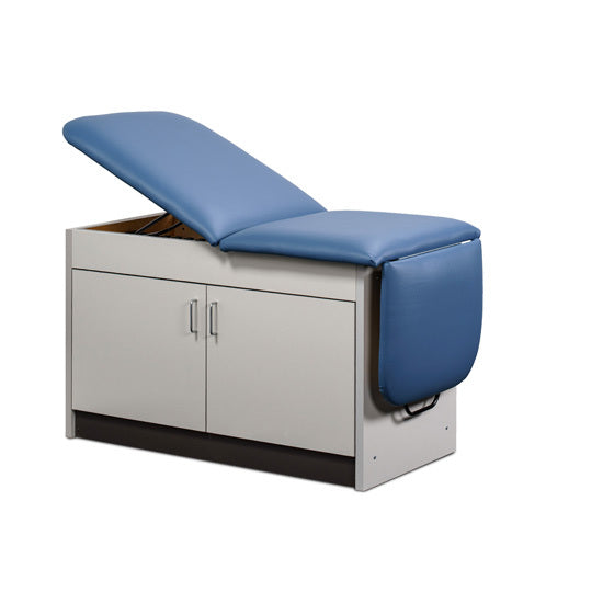 Space Saver Cabinet Exam Table w/ 3-Section Top (Adjustable Back & Drop Section)