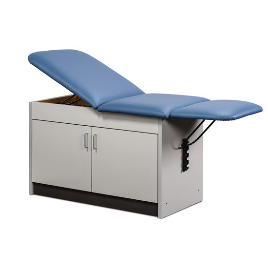 Space Saver Cabinet Exam Table w/ 3-Section Top (Adjustable Back & Drop Section)