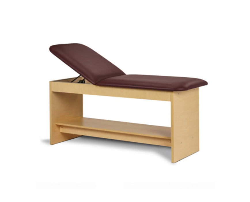 Treatment Table w/ Shelf. Adjustable Back & Panel Leg