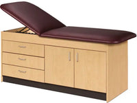 Cabinet Treatment Table w/ Adjustable Back, 2 Doors & 3 Drawers