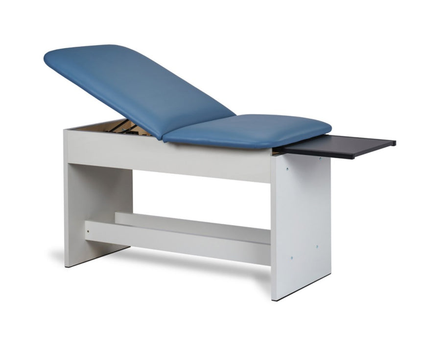 Space Saver Exam Table. Panel Leg w/ Adjustable Back & Pull-Out Leg Rest