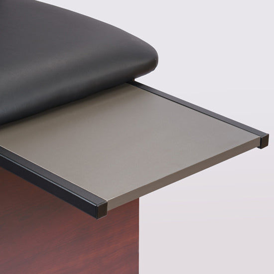 Cabinet Exam Table w/ Adjustable Back, Sliding Doors & Pull-out Leg Rest. Panel Leg Space Saver