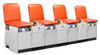Sports Cabinet Taping Treatment Station w/ Fixed Back [2. 5 Seat Options]