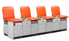 Sports Cabinet Taping Treatment Station w/ Fixed Back [2. 5 Seat Options]