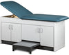 Cabinet Treatment Table w/ Adjustable Back, 4 Doors & Step Stool. 400lbs Capacity. 72