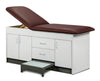 Cabinet Treatment Table w/ Step Stool, Adjustable Back, 3 Doors & 2 Drawers. 30
