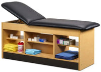 Cabinet Treatment Table w/ Adjustable Backrest & 6 Shelves