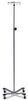 IV Pole with Knob Lock Adjustment, Heavy Base, Four Hooks