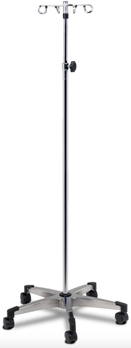 IV Pole with Knob Lock Adjustment, 4-Hooks