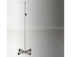 Stainless Steel IV Pole with Detachable or Welded Hook Top