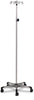 Stainless Steel Five Leg IV Pole, 4-Hooks