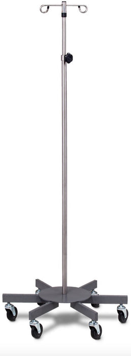 Six Leg Stainless Steel IV Pole