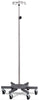 Six Leg Stainless Steel IV Pole. 4 Hooks