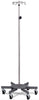 Six Leg Stainless Steel IV Pole. 4 Hooks