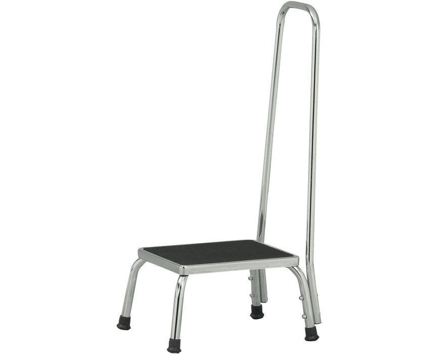 Standard Chrome Step Stool With Handrail (1 per box)