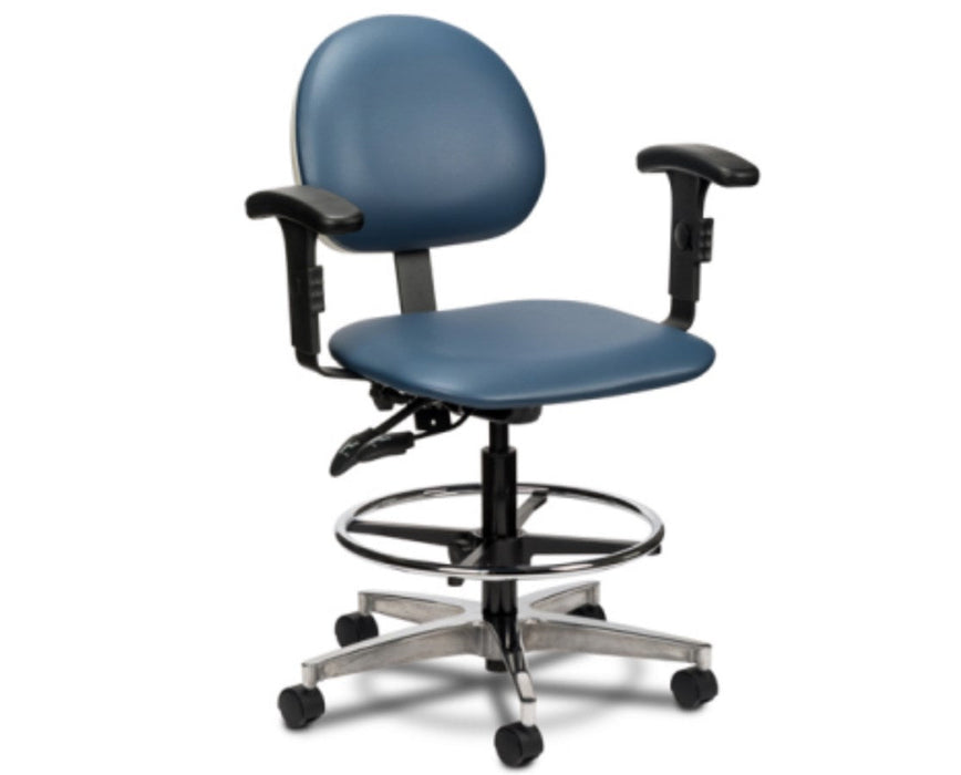 Lab Stool with Contour Seat and Backrest