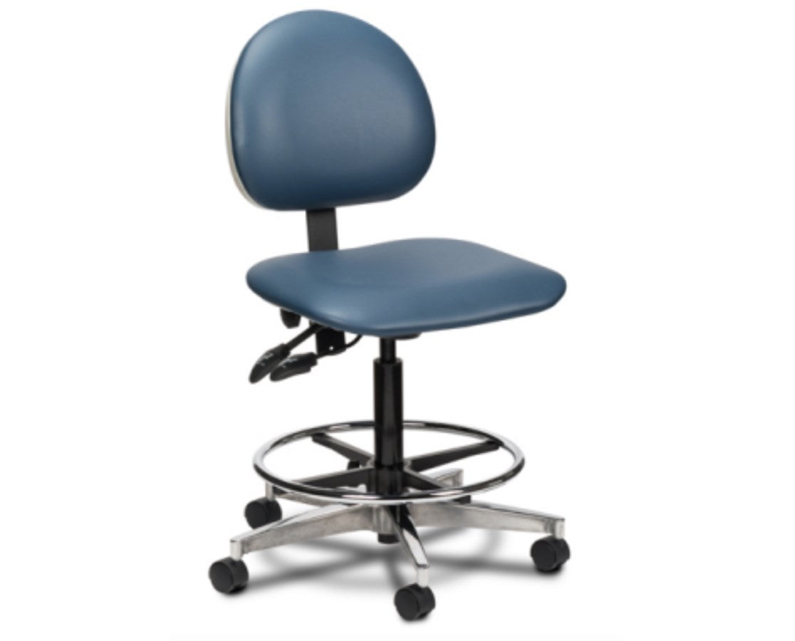 Lab Stool w/ Contour Seat & Backrest — Tiger Medical