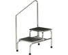Chrome Two Step Bariatric Step Stool [Handrail Option]