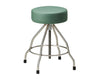 Stainless Steel Stool with Rubber Feet & Upholstered Top