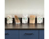 Labeled Plastic Sundry Jars, Clear
