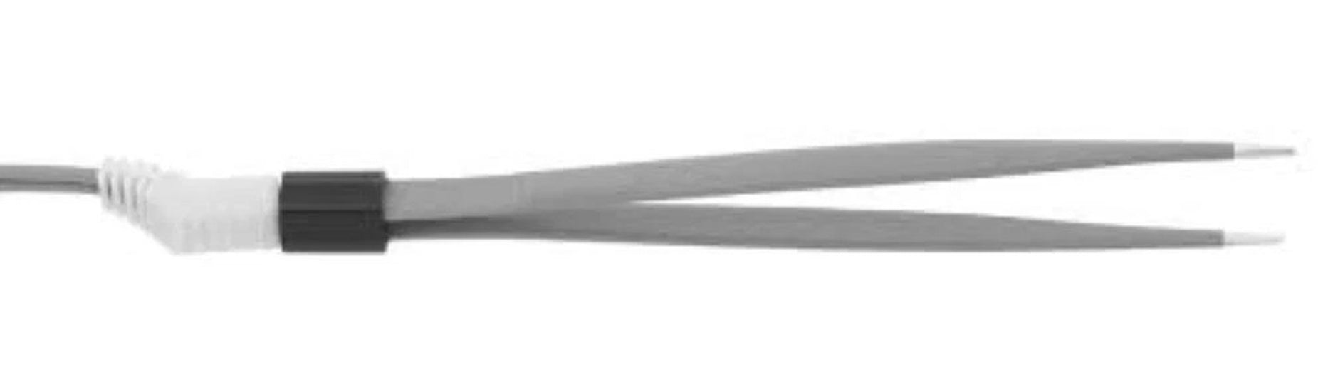 Foot Control Bipolar Forceps. Sempkin. Straight. 6" (15.2cm). 1.5mm Tip. Insulated. Reusable. Non-Sterile