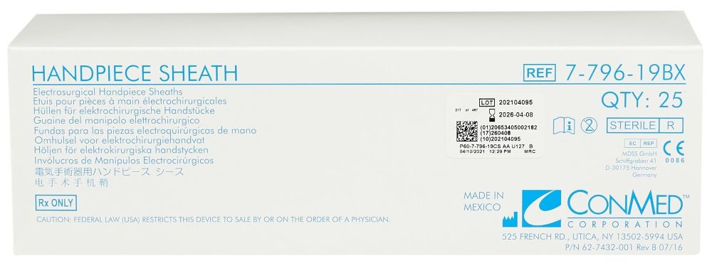 Handpiece Sheaths for Hyfrecator Plus/733. 36". Sterile (25/bx. 4 bx/cs. Total 100/cs)