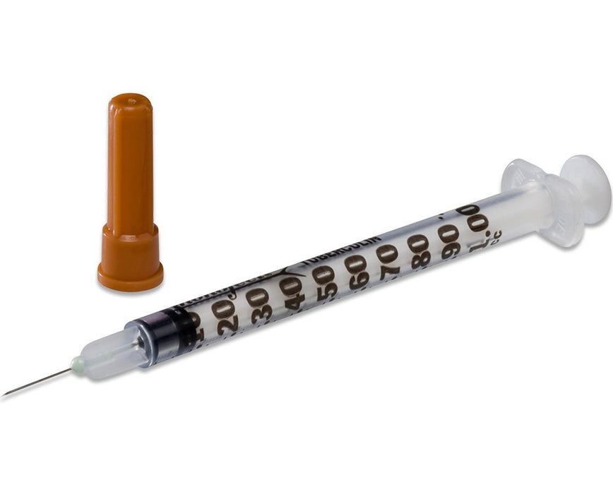 Monoject SoftPack 1mL Tuberculin Syringes w/ 27G x 1/2" Detachable Needle - 500/Case