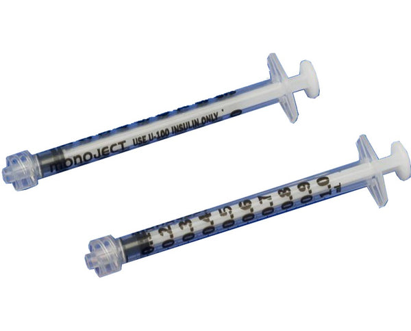 Monoject™ Standard Insulin U-100 Syringes 3/10mL 29G x 1/2
