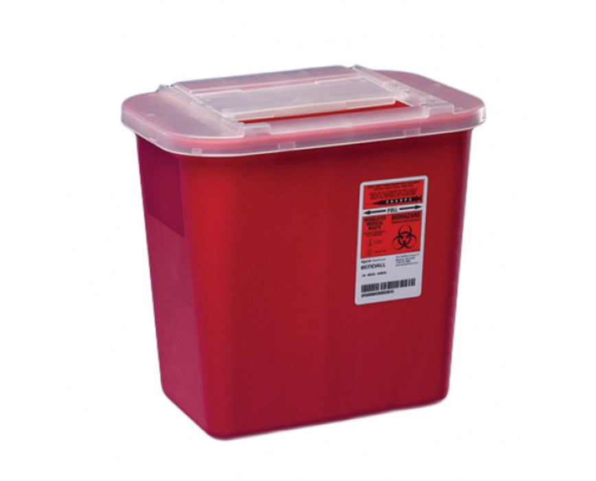 Sharps-A-Gator Disposal Sharps Container, Slide Lid 2 - Gallon, 20/Cs