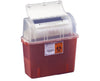 Sharps-A-Gator Biohazard Disposal Safety In Room Sharps Container. Counterbalance Lid. 2 Gallon (12/cs)