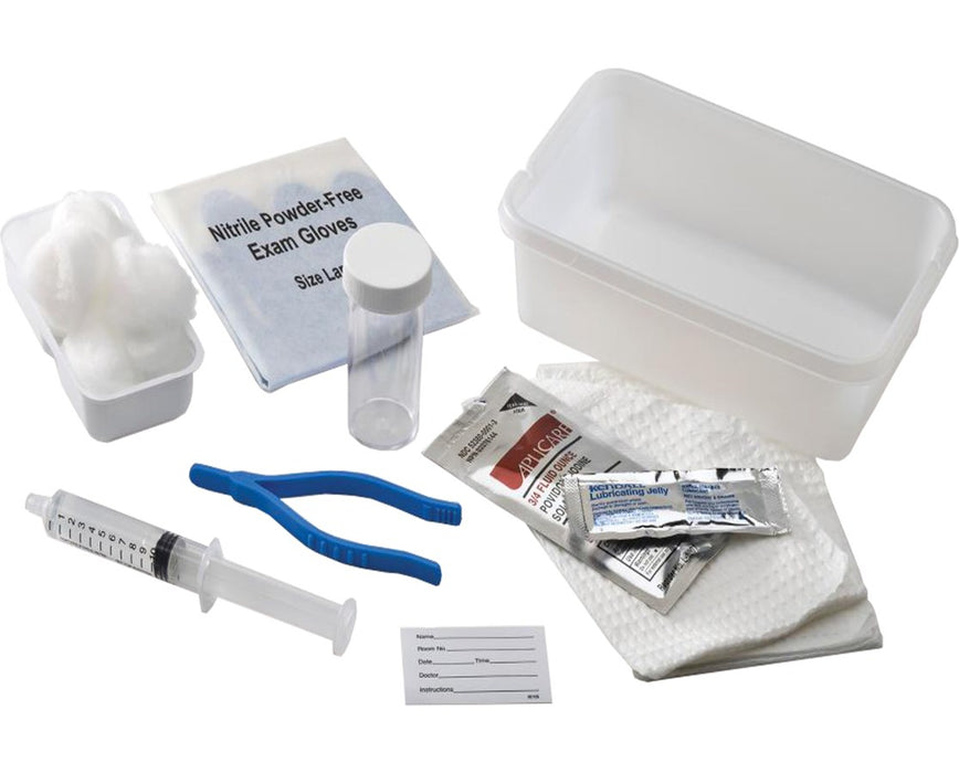 Universal Catheter Insertion Tray, 10cc Prefilled Syringe & 3 BZK Swab Sticks - 20/Case