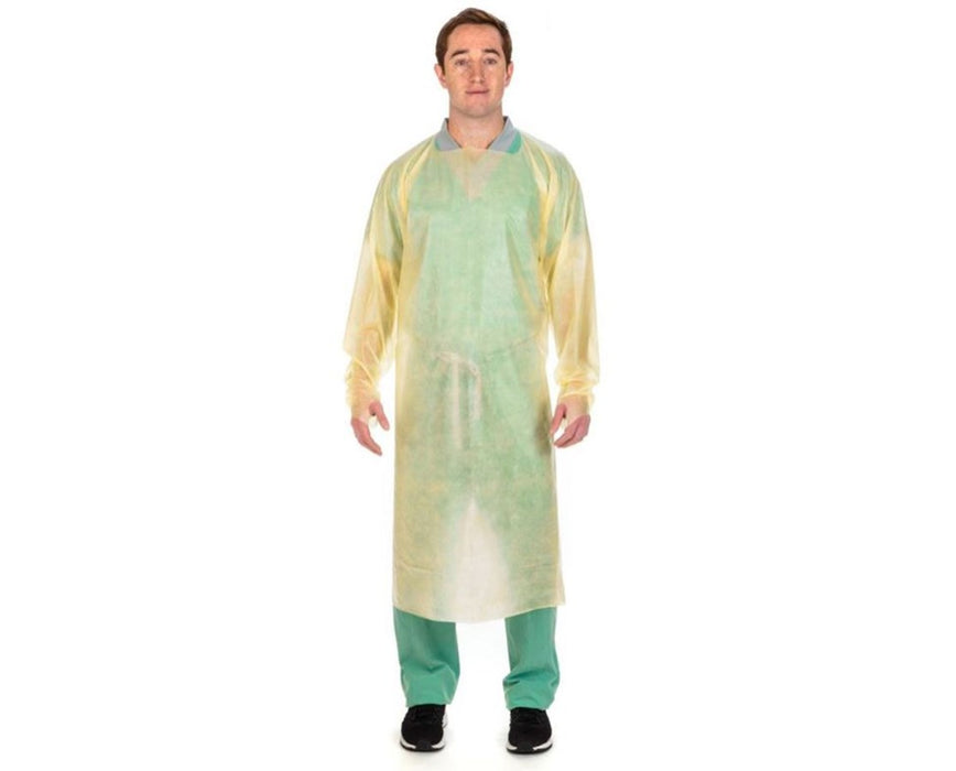 Over-The-Head Poly-Coated Protective Gown