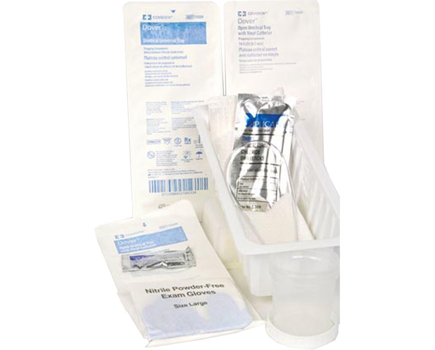 Kenguard Urethral Catheterization Trays, 14FR Plastic/PVP - 20/Case
