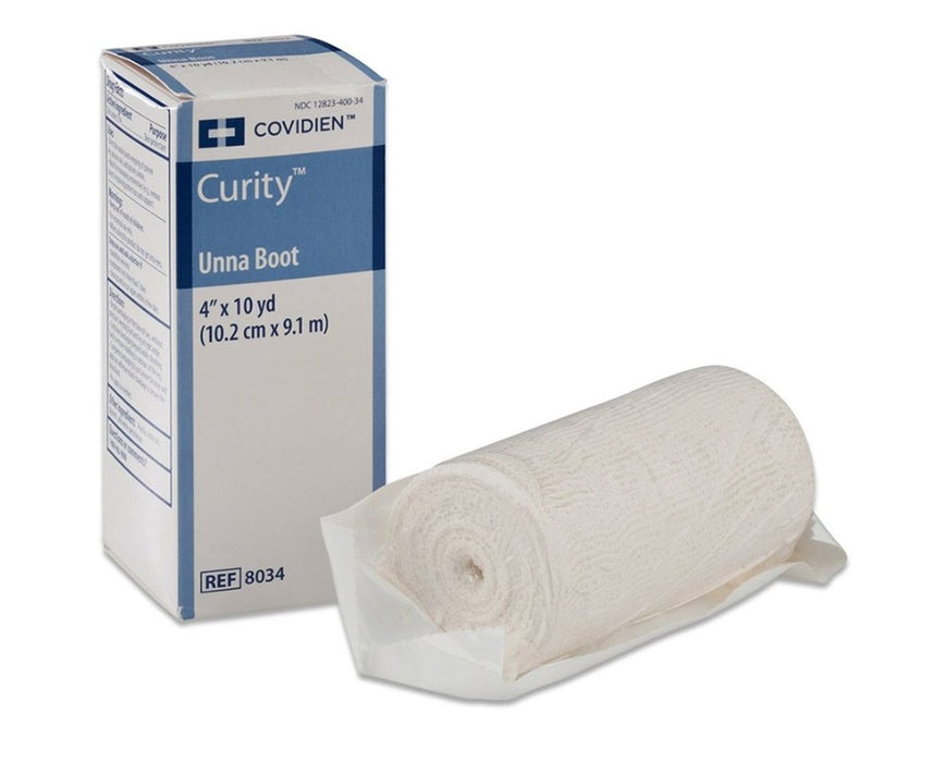 Curity Unna Boot Bandages: 4" x 10 yd - Zinc Oxide with Calamine