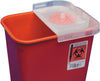 SharpSafety Biohazard Disposal Red Sharps Container, Multi-Purpose, Hinged Rotor Lid - 1 piece