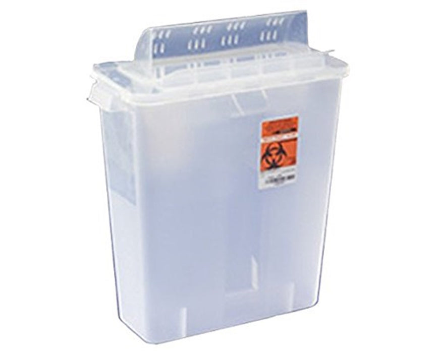 SharpSafety Biohazard Disposal In Room Sharps Container, Always Open Lid