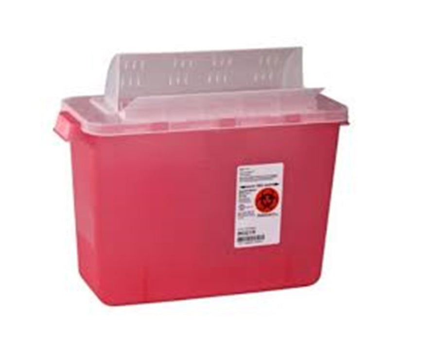 SharpSafety Biohazard Disposal In Room Sharps Container, Always Open Lid