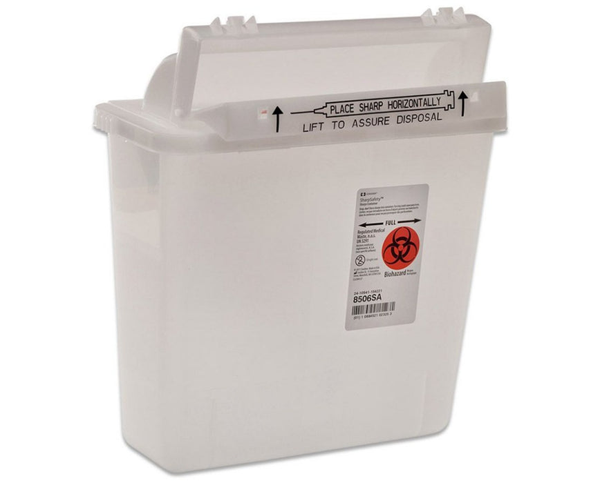 2 Gal. Monoject In-Room Pharmaceutical Sharps Disposal Container w/ Counter-Balanced Lid (10/case)