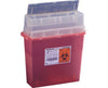 SharpSafety Disposal 4 Gal. Safety-In-Room Sharps Container Transparent Red (10/cs)