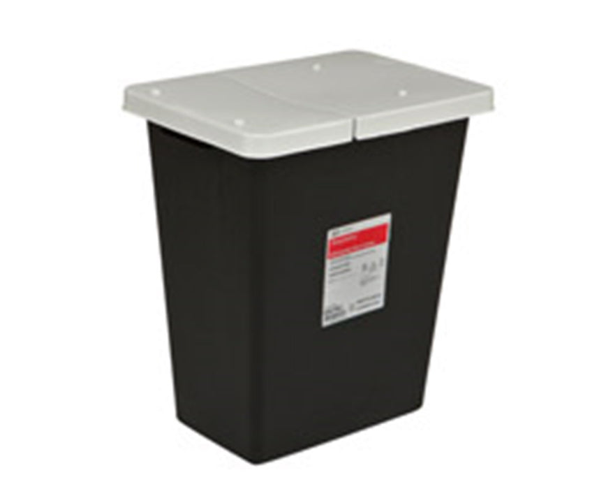 SharpSafety Disposal RCRA Hazardous Waste Container, Hinged Lid - 12 Gallon, 10/Cs