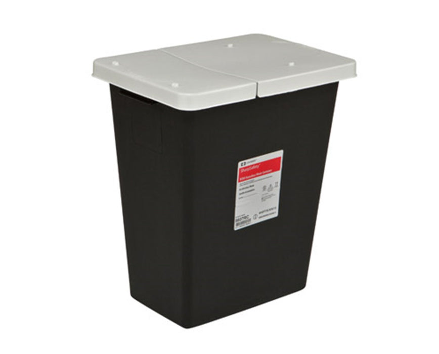 SharpSafety Disposal RCRA Hazardous Waste Container, Hinged Lid